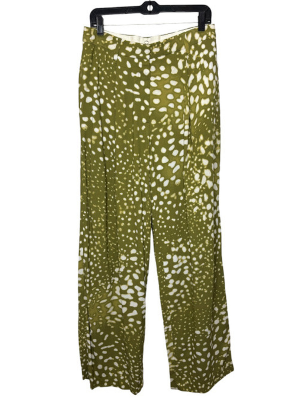 Dries Van Noten Green Spotted Wide-Leg Trousers